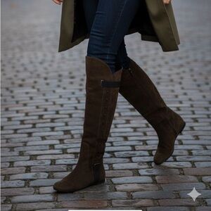 Tapeet Suede Leather Studded Equestrian Riding knee boots made in Italy size‎ 37